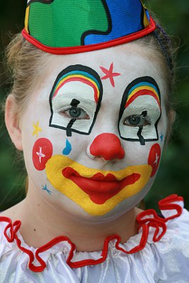 Kinderschminken Clown Vorlage