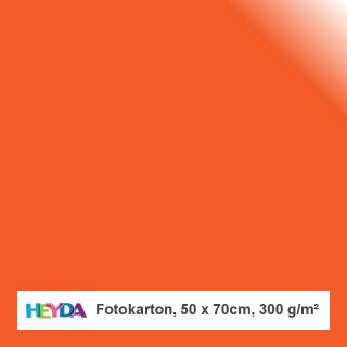 Fotokarton, 50x70cm, 300g, orange, 10 Bogen
