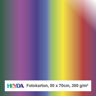 Regenbogen-Fotokarton, 49,7x68,3cm, 300g, 10 Bogen