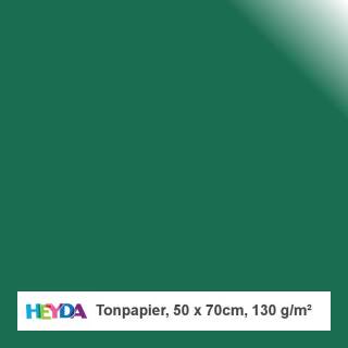 Tonpapier, 50x70cm, 130g, dunkelgrün, 10 Bogen