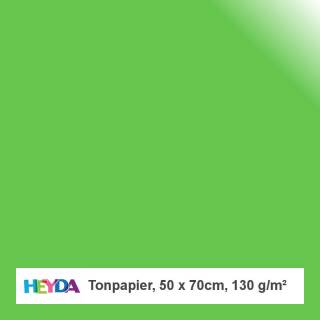 Tonpapier, 50x70cm, 130g, grasgrün, 10 Bogen