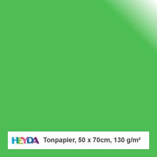 Tonpapier, 50x70cm, 130g, mittelgrün, 10 Bogen