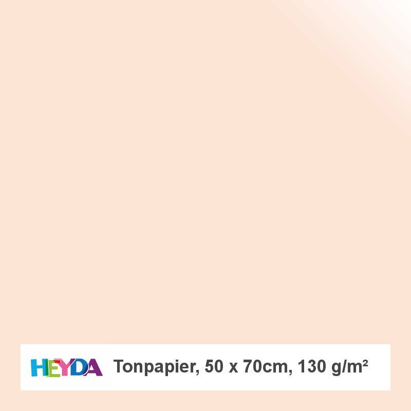 Tonpapier hautfarbe in 50 x 70 cm, 130g, 10 Bogen