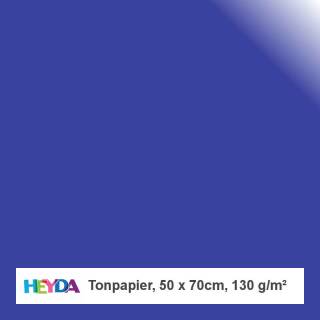 Tonpapier, 50x70cm, 130g, königsblau, 10 Bogen