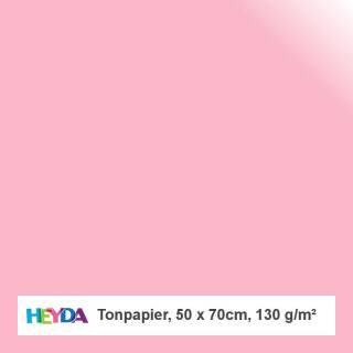 Tonpapier, 50x70cm, 130g, hellrosa, 10 Bogen