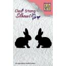 Clear Stamps, Hasen-Silhouette, 2 - teilig