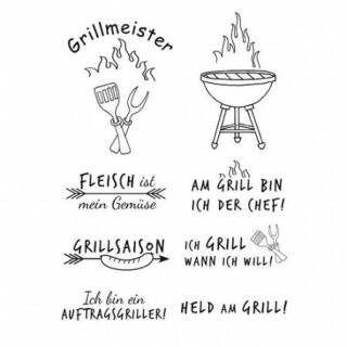 Clear Stamps, Grillmeister, 8 - teilig