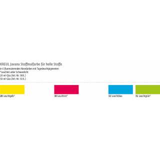 Neon Stoffmalfarben-Set Basic, 4 x 50ml