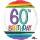 Folienballon "60 Birthday" Rainbow Standard Rund, 43 cm