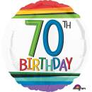 Folienballon "70 Birthday" Rainbow Standard...