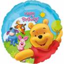 Folienballon Puuh & Freunde Happy Birthday Standard Rund,...