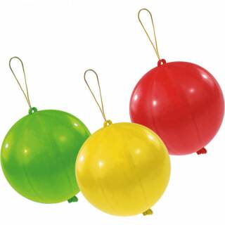 Punchballs, Latex-Luftballon mit Gummiband, 3 Stk.