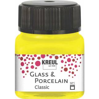 Glasmalfarbe-Porzellanfarbe, Classic Kanariengelb 20 ml