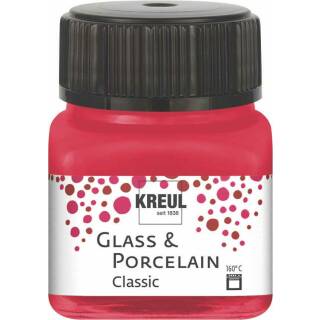 Glasmalfarbe-Porzellanfarbe, Classic Karminrot 20 ml