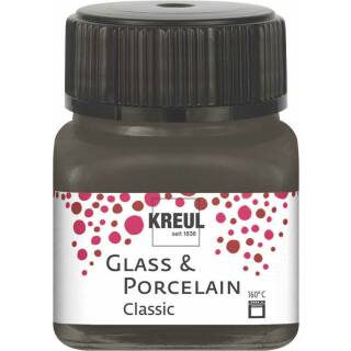 Glasmalfarbe-Porzellanfarbe, Classic Dunkelbraun 20 ml
