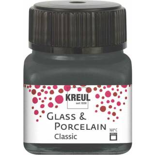 Glasmalfarbe-Porzellanfarbe, Classic Grau 20 ml