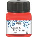 Glasmalfarbe-Porzellanfarbe, Clear Kirschrot 20 ml