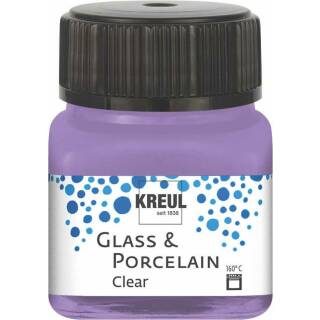Glasmalfarbe-Porzellanfarbe, Clear Flieder 20 ml