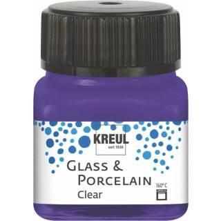 Glasmalfarbe-Porzellanfarbe, Clear Violett 20 ml