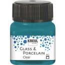 Glasmalfarbe-Porzellanfarbe, Clear Türkis 20 ml