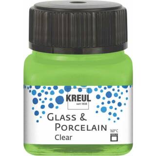 Glasmalfarbe-Porzellanfarbe, Clear Apfelgrün 20 ml