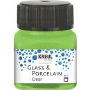Glasmalfarbe-Porzellanfarbe, Clear Apfelgrün 20 ml