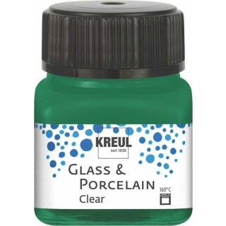 Glasmalfarbe-Porzellanfarbe, Clear Dunkelgrün 20 ml
