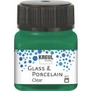 Glasmalfarbe-Porzellanfarbe, Clear Dunkelgrün 20 ml