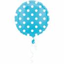 Folienballon Caribbean Blue Dots Standard, 43 cm