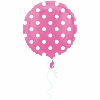 Folienballon Bright Pink Dots Standard, 43 cm