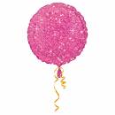 Folienballon Faux Sparkle Hot Pink Standard, 43 cm
