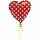 Folienballon Herz rot mit Punkten Standard, 43 cm