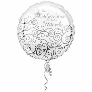 Folienballon Zur Konfirmation Standard Rund, 43 cm
