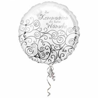 Folienballon "Zur Kommunion" Standard Rund, 43 cm