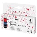 Glasmalfarbe-Porzellanfarbe im Stift, Classic fine 4er Set