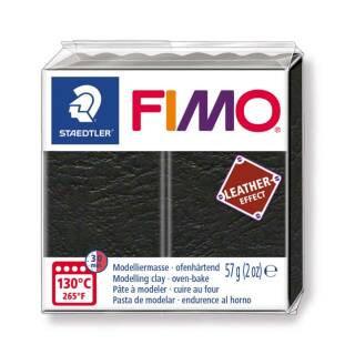 FIMO leather effect, schwarz