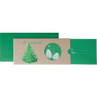 Geschenkkarte Edmond grün dunkel 23 x 11 cm