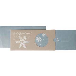 Geschenkkarte Monda blau hell 23 x 11 cm