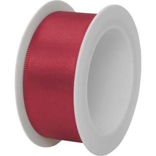 Doppel-Satinband, rot, 25 mm x 3 m