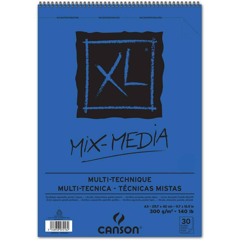 CANSON Skizzen und Studienblock "XL MIX MEDIA" DIN A3 30 Blatt 