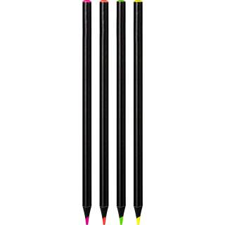 Neon-Buntstifte, 4 Stück