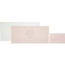 Geschenkkarte Pearl rosa 23 x 11 cm, Herz