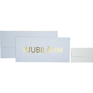 Geschenkkarte Aarman hellblau 23 x 11 cm, "Zum Jubiläum"