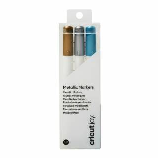 Cricut Joy Metallic Marker Pens, Metallic-Stifte 1,0 mm Gold, Silber, Blau