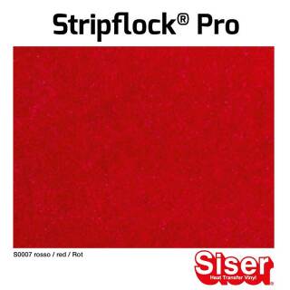 Flockfolie Rot, Siser Stripflock Pro, 21 cm x 30 cm