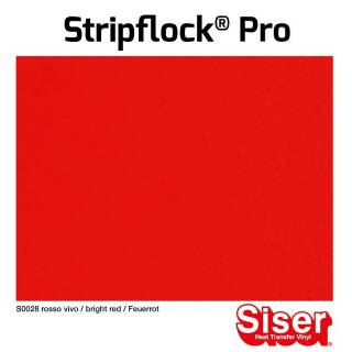 Flockfolie Feuerrot, Siser Stripflock Pro, 21 cm x 30 cm