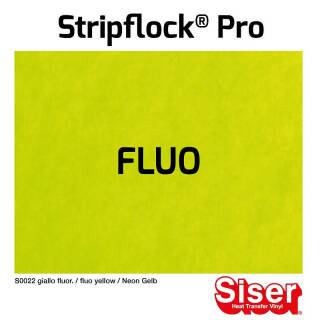 Flockfolie Neon-Gelb, Siser Stripflock Pro, 21 cm x 30 cm
