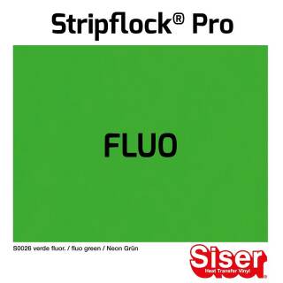 Flockfolie Neon-Grün, Siser Stripflock Pro, 21 cm x 30 cm