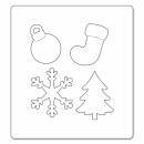 Sizzix Bigz, Christmas Tree, Ornament, Snowflake & Stocking, Weihnachtsmotive