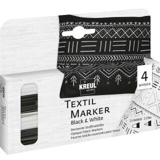 Textil Marker Opak 4er Set Black & White